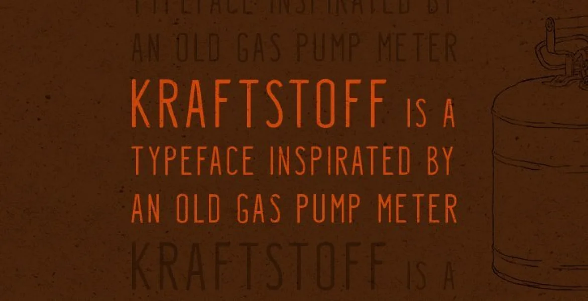 Kraftstoff Font preview 2
