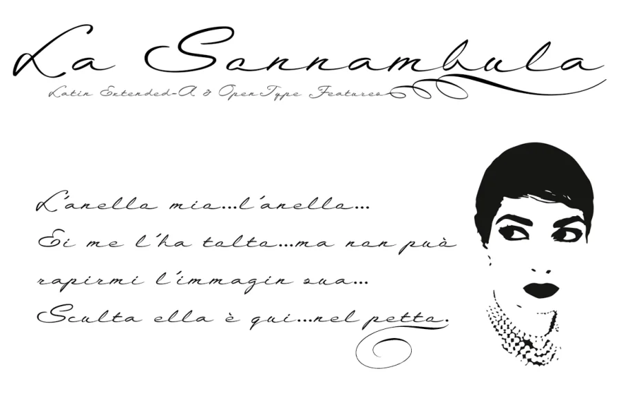La Sonnambula Font preview 2