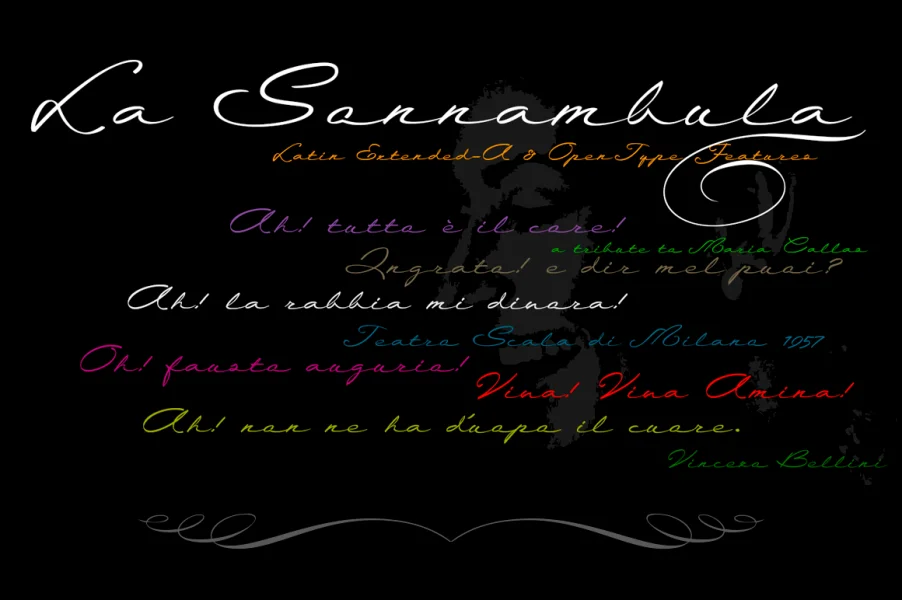 La Sonnambula Font preview 3
