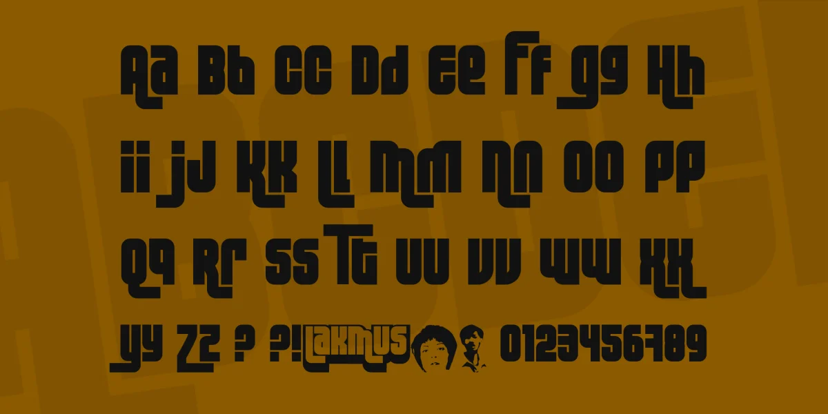 Lakmus Font preview 2
