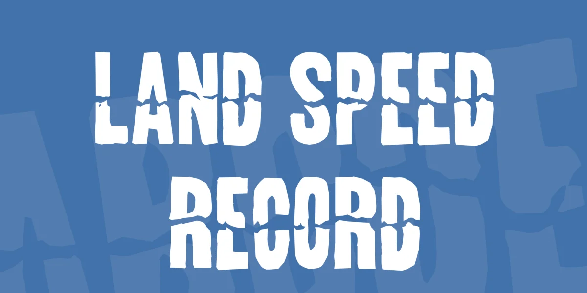 Land Speed Record Font preview 2