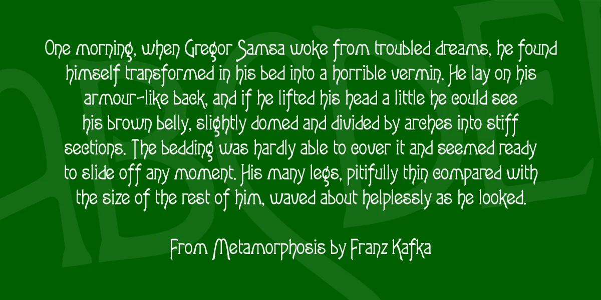Lansbury FG Font preview 3