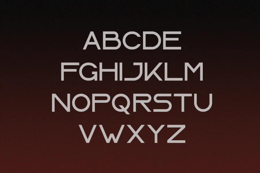 LASER Font preview 2