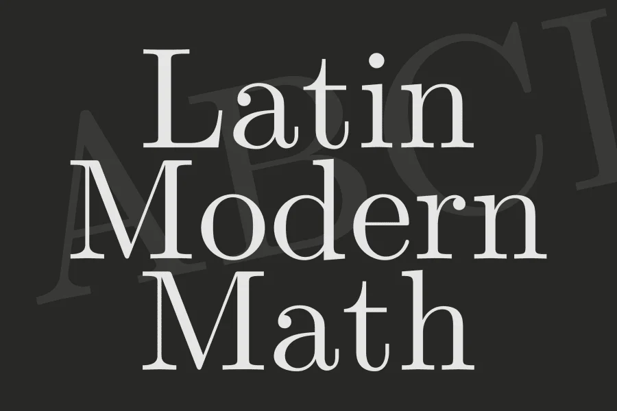 Latin Modern Math Font preview 2