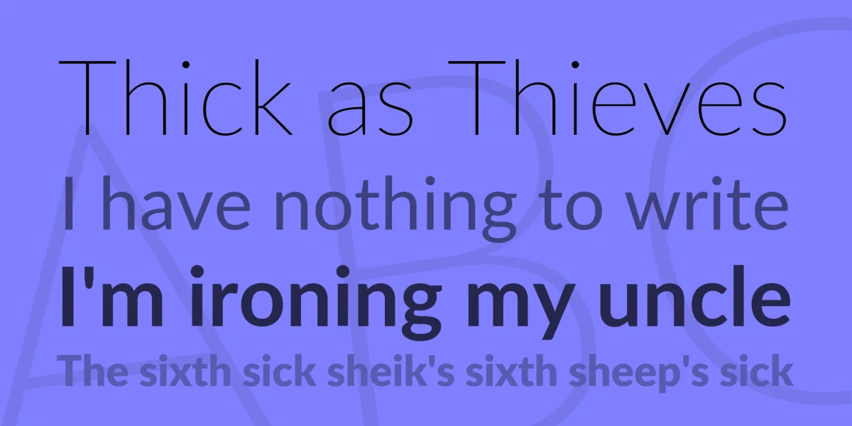 Lato Font Family preview 2