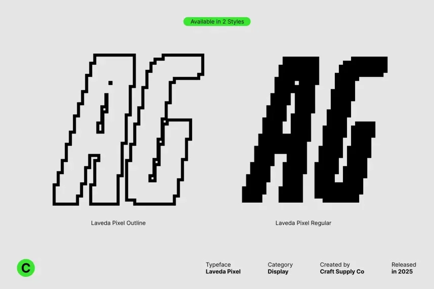 Laveda Pixel Font preview 4
