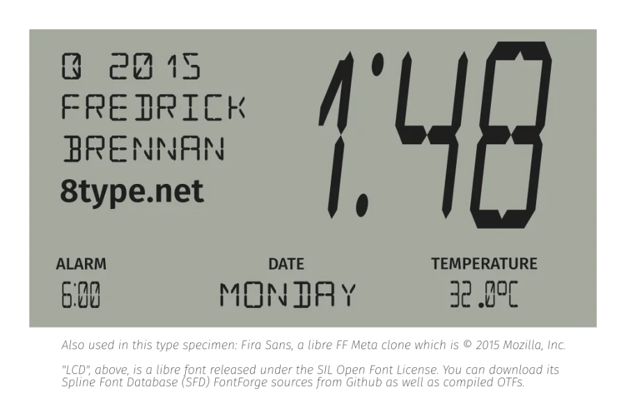 LCD Font Family