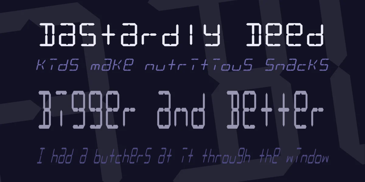 LCD Font Family preview 2