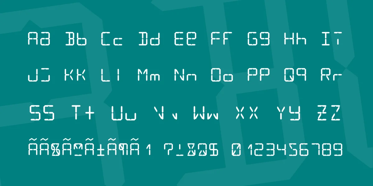 LCD Font Family preview 3