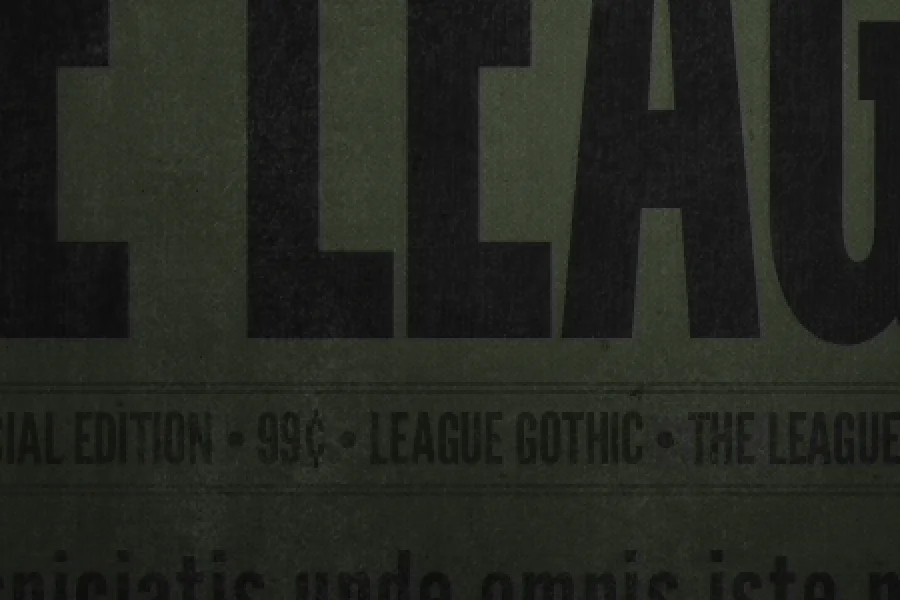League Gothic Font Family preview 2