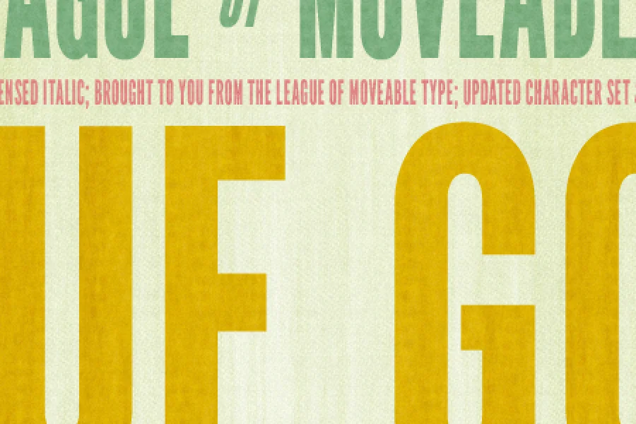League Gothic Font Family preview 3