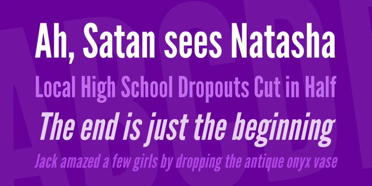League Gothic Font Family preview 8