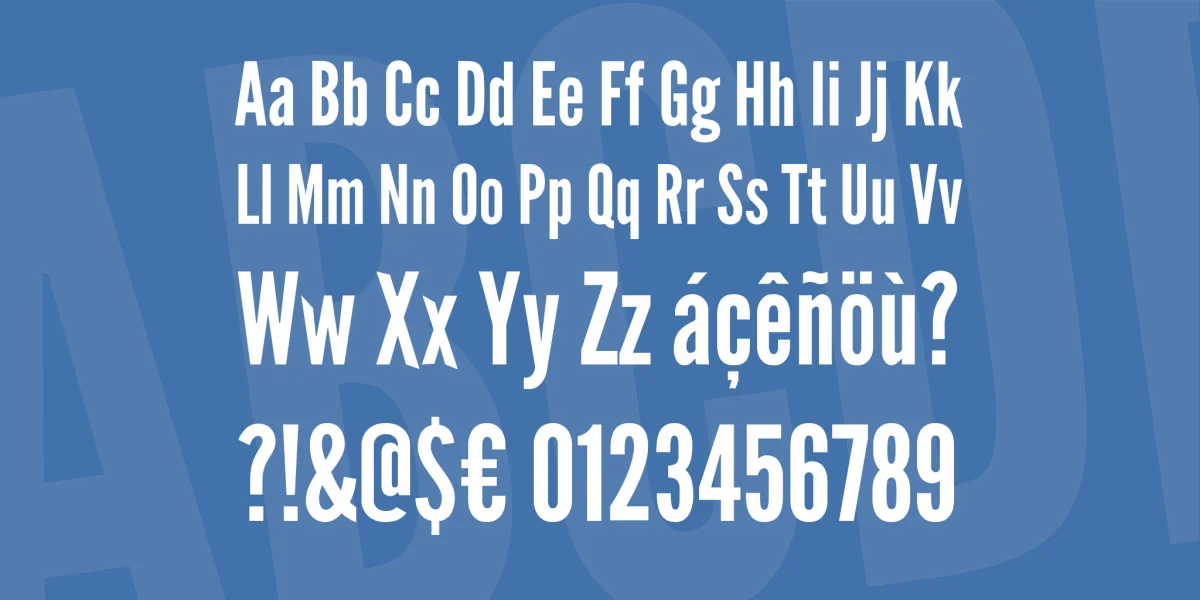 League Gothic Font Family preview 9