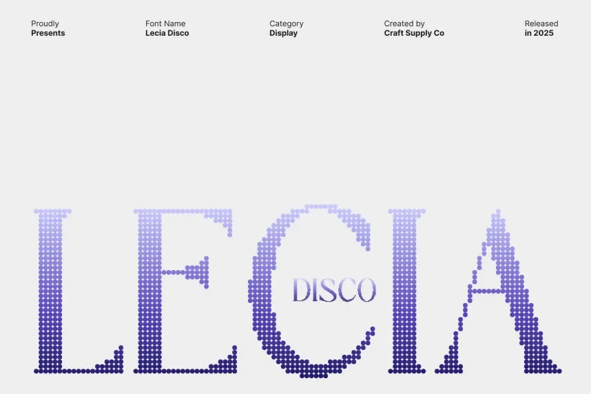 Lecia Disco Font preview 2