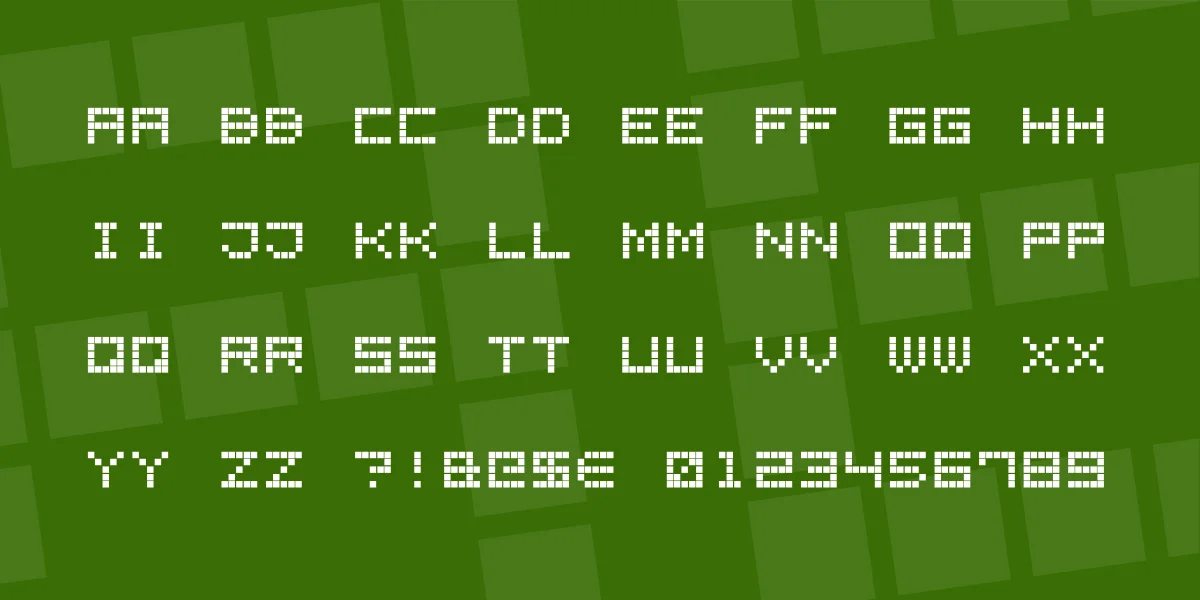 LED Display7 Font preview 3