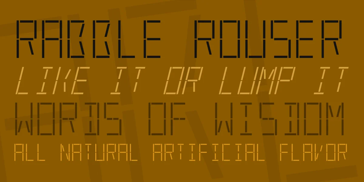 LED Font Family preview 2