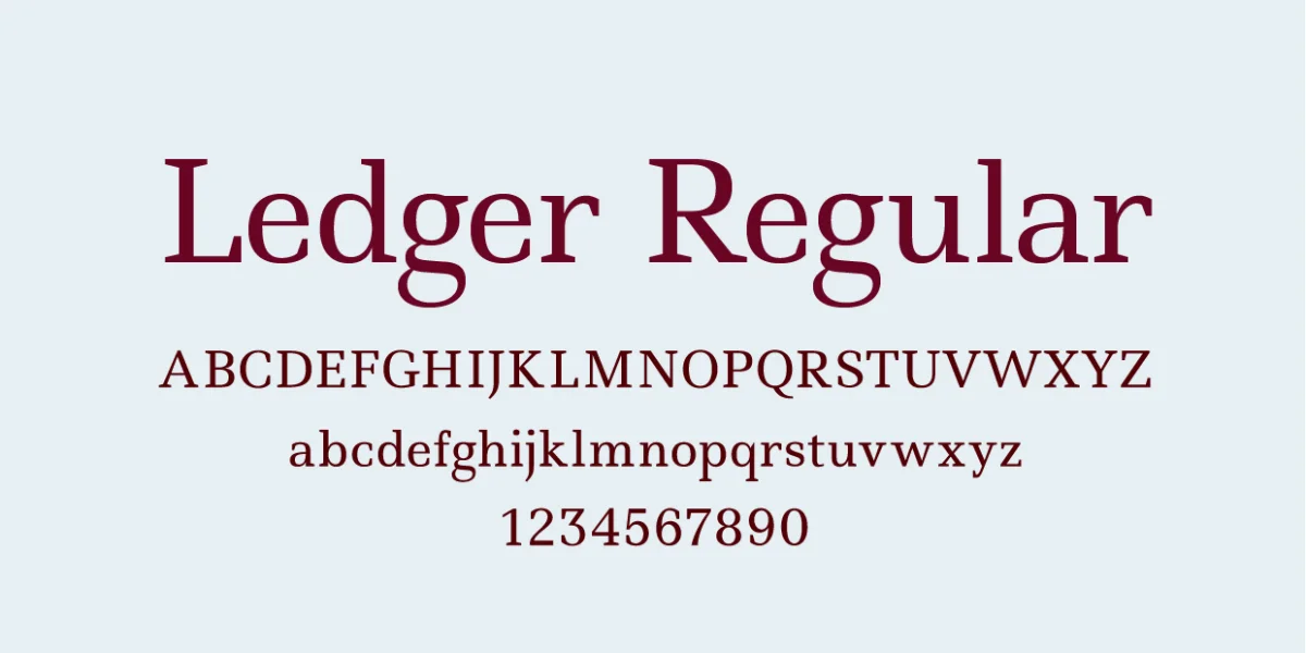 Ledger Font preview 2
