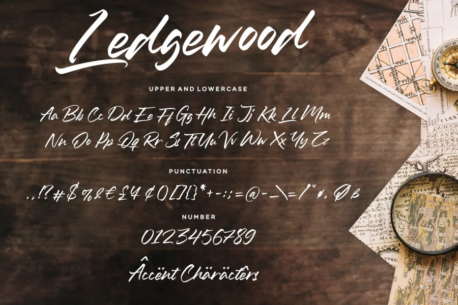 Ledgewood Font preview 7