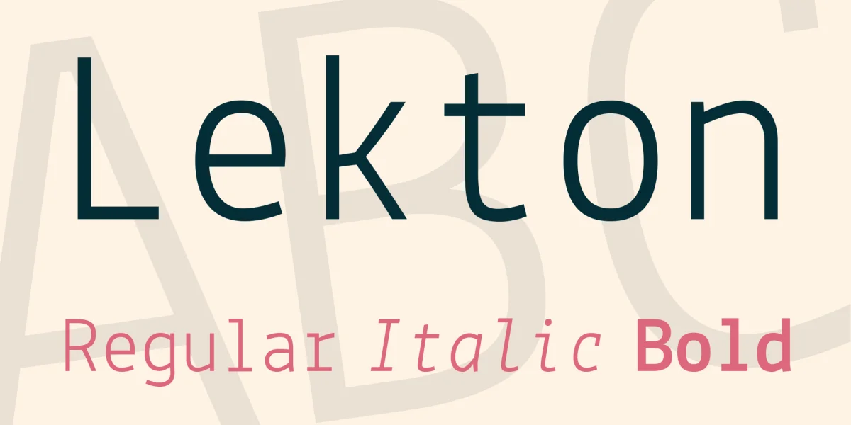 Lekton Font Family
