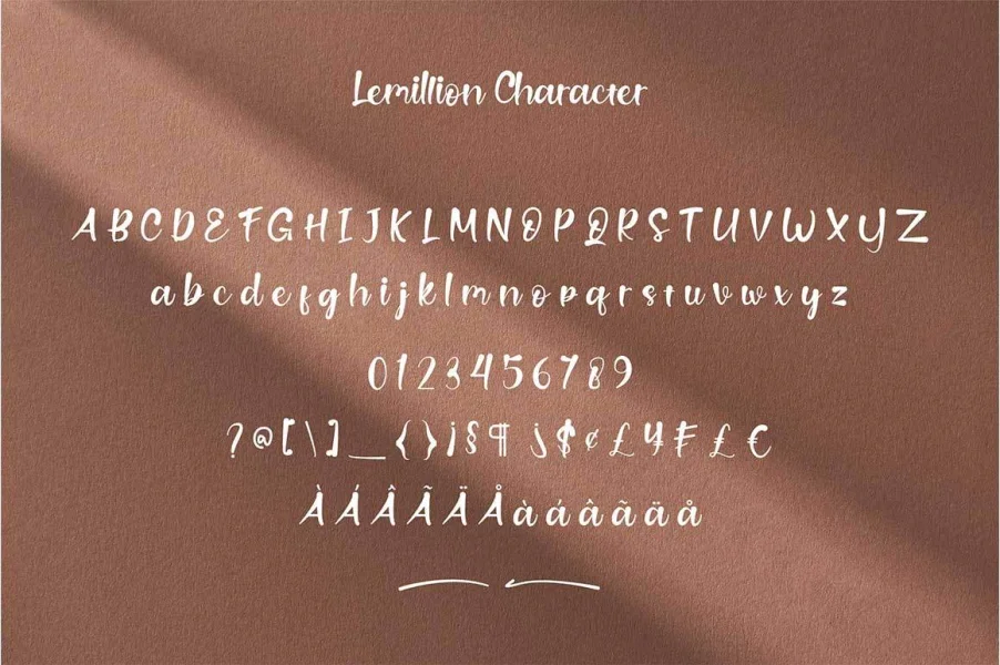 Lemillion Font preview 8