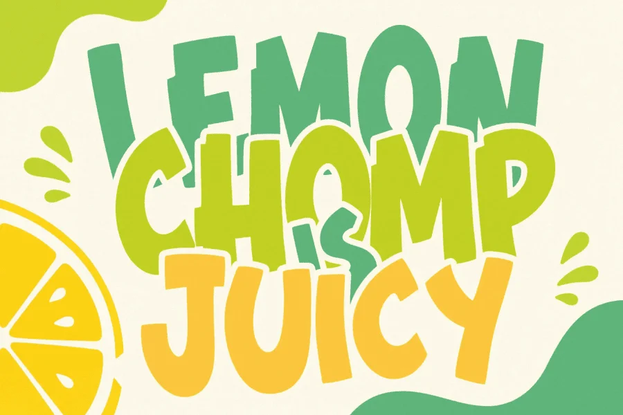 Lemon Chomp Demo Font preview 2