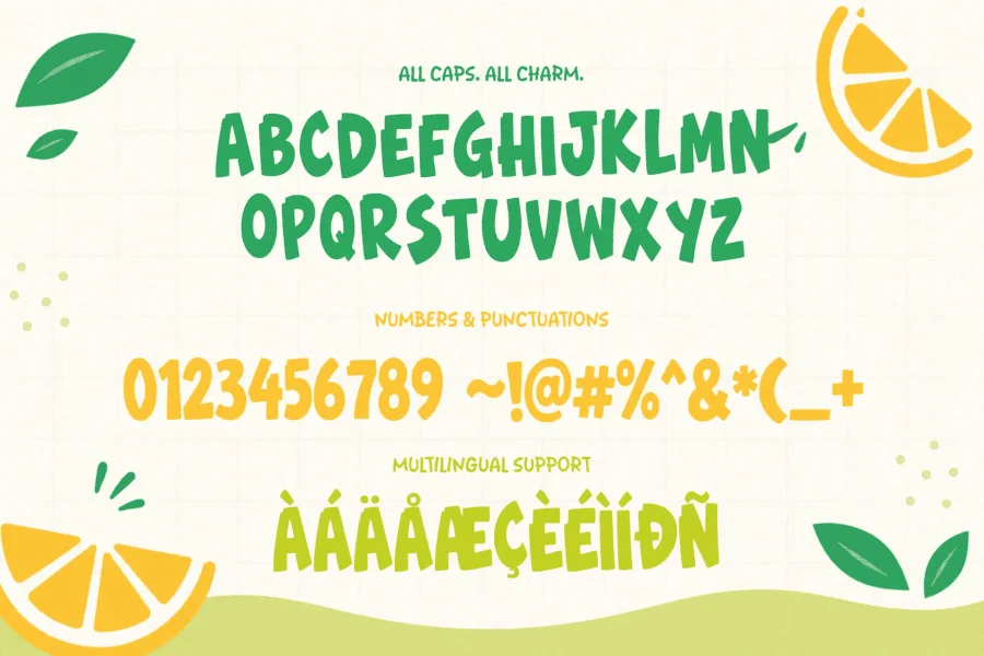 Lemon Chomp Demo Font preview 4