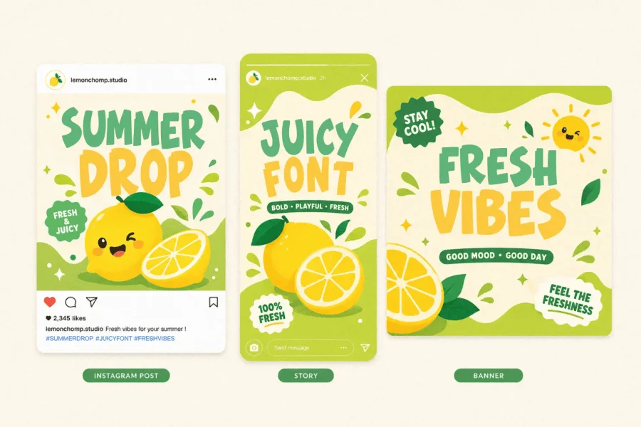 Lemon Chomp Demo Font preview 5