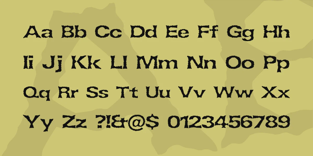 Lethargic BRK Font preview 3