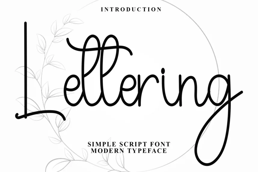 Lettering Simple Script Font preview 2