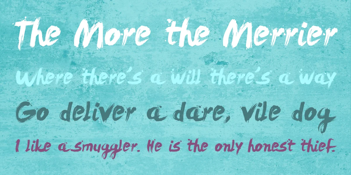 LeviReBrushed Font preview 2