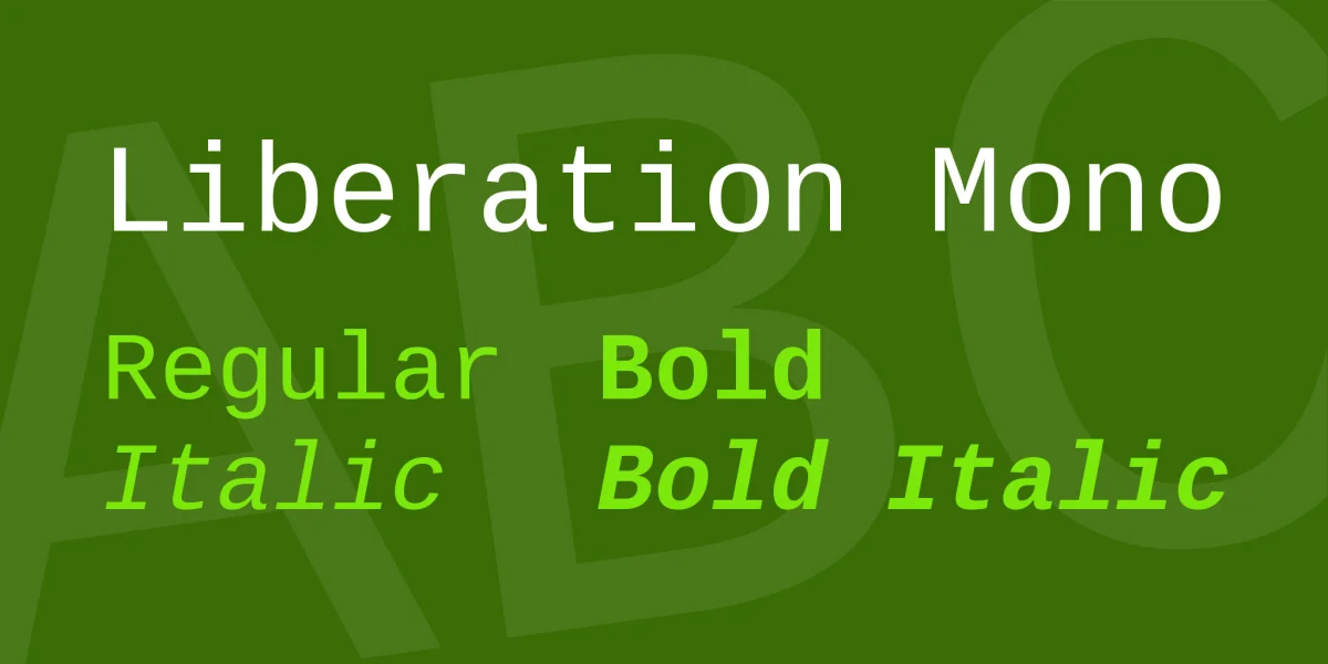 Liberation Mono Font Family