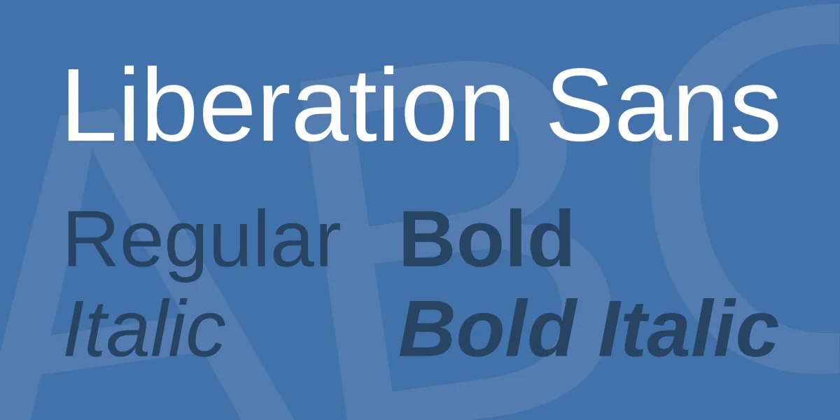 Liberation Sans Font Family