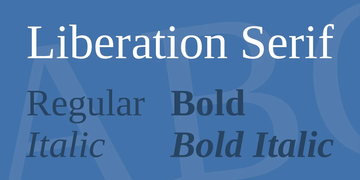 Liberation Serif Font Family