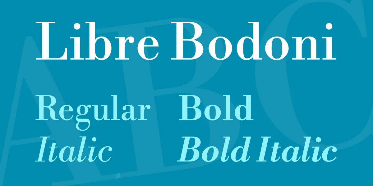 Libre Bodoni Font Family
