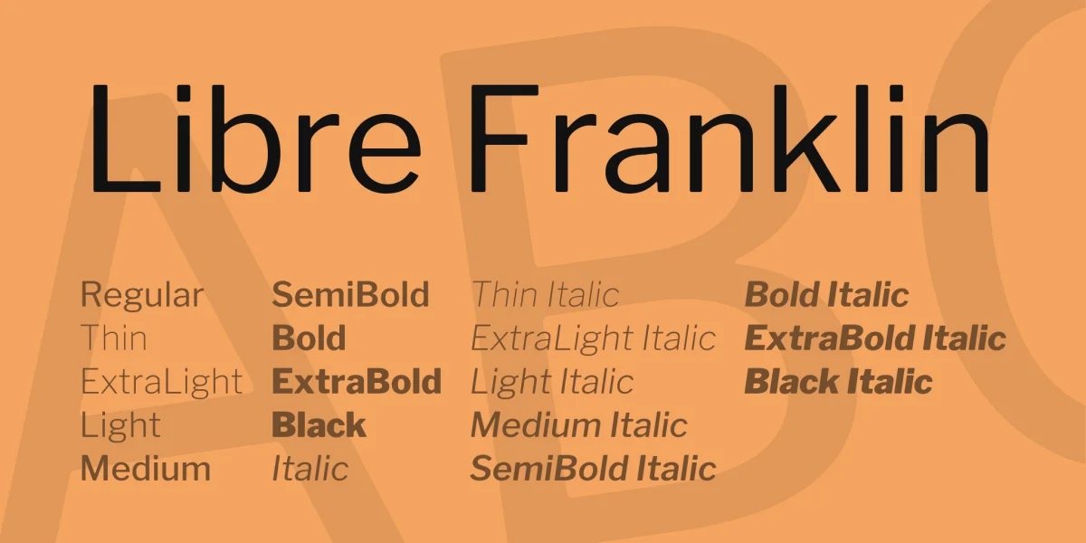 Libre Franklin Font Family
