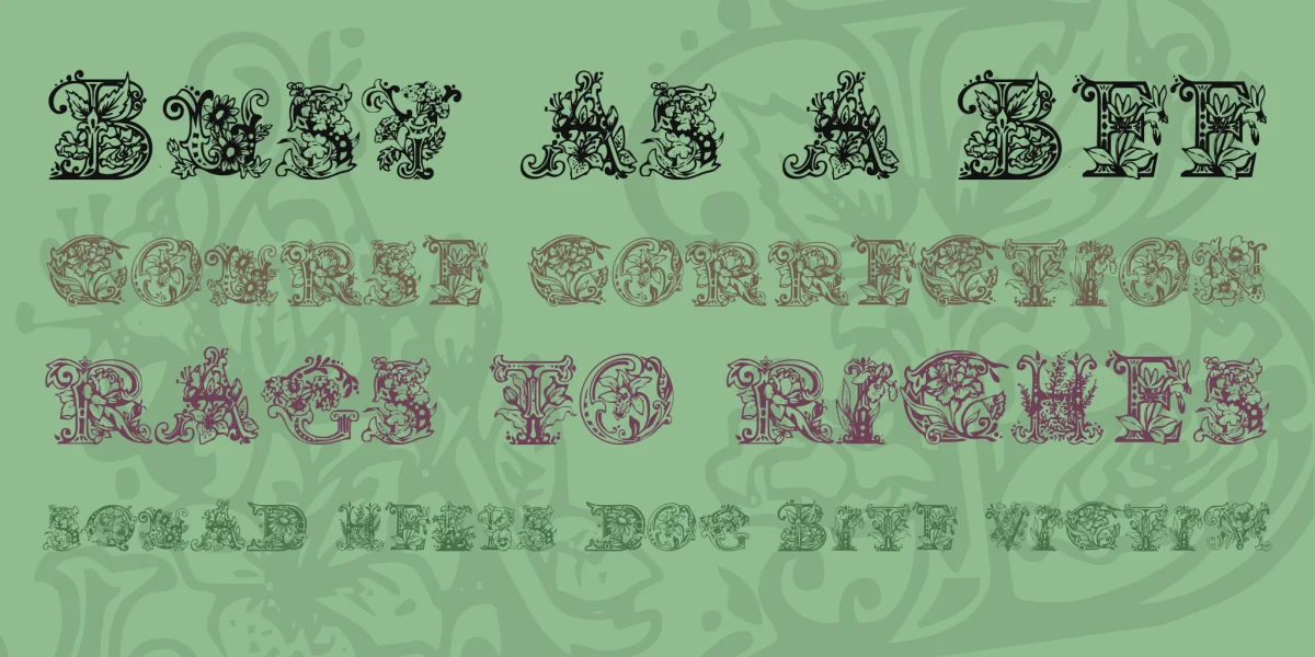 Lime Blossom Caps Font preview 2