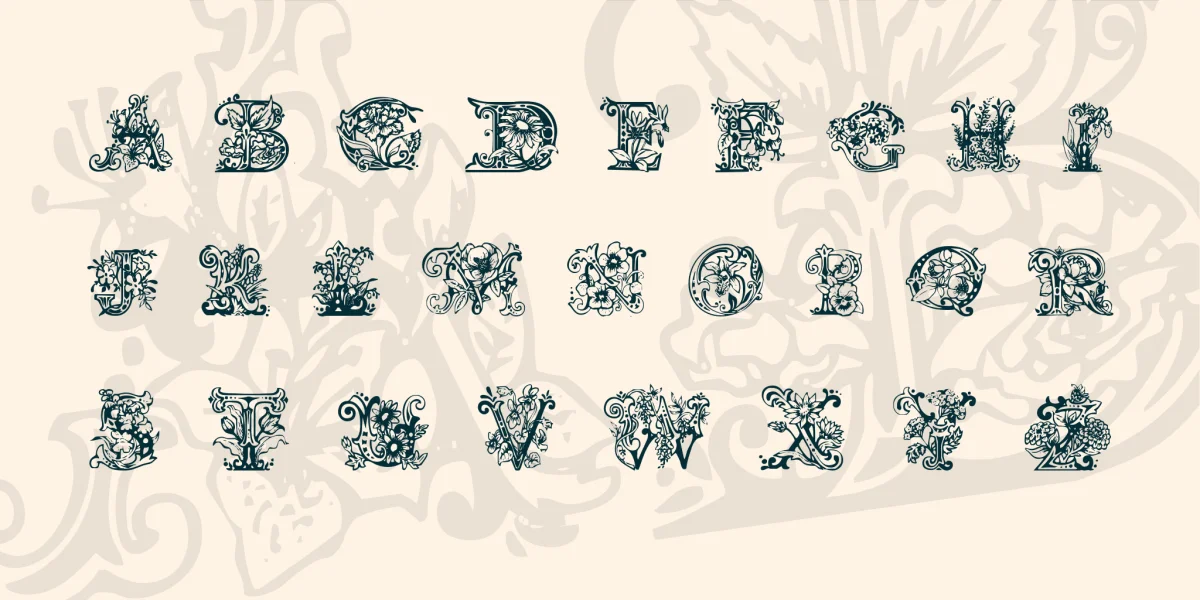 Lime Blossom Caps Font preview 3