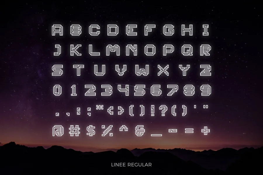Linee-DEMO Font preview 3