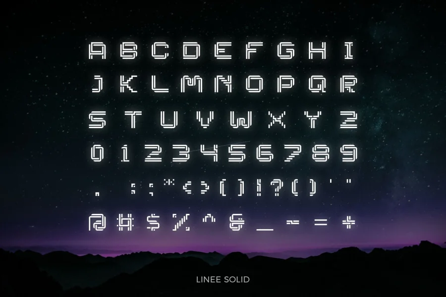 Linee-DEMO Font preview 4
