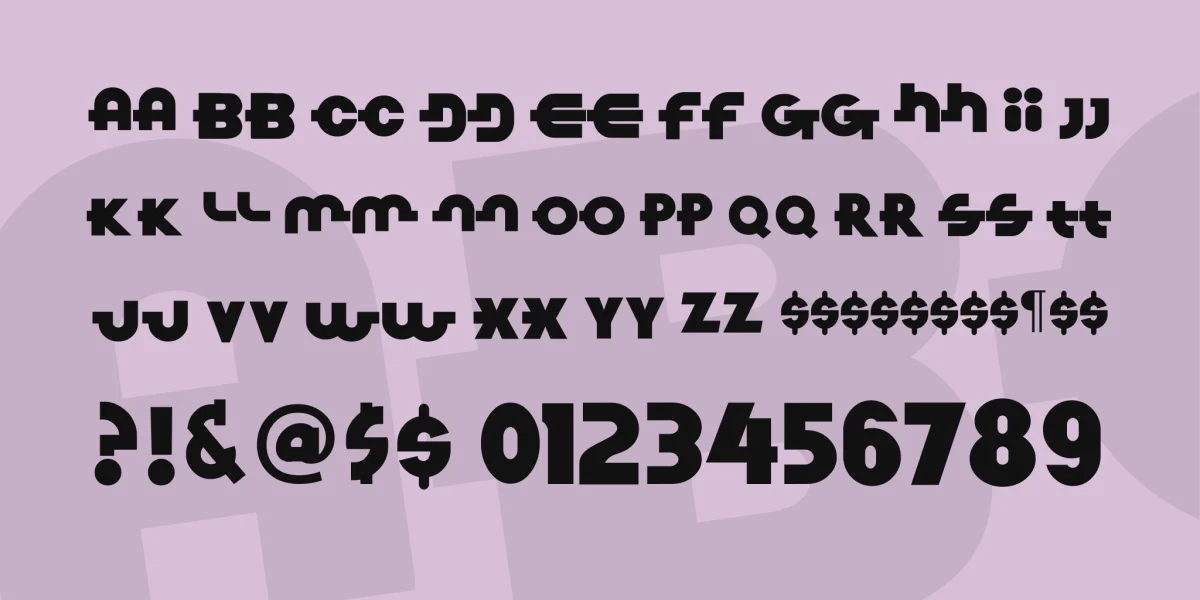 Link Parties Font preview 3