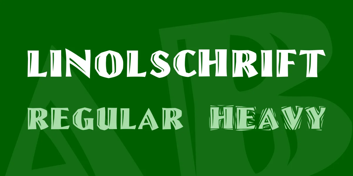 Linolschrift Font Family