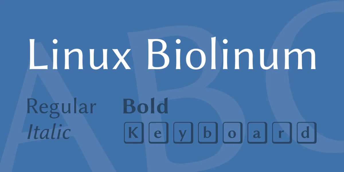 Linux Biolinum Font Family
