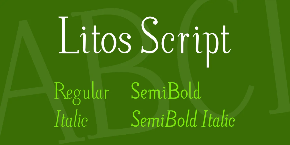 Litos Script Font Family