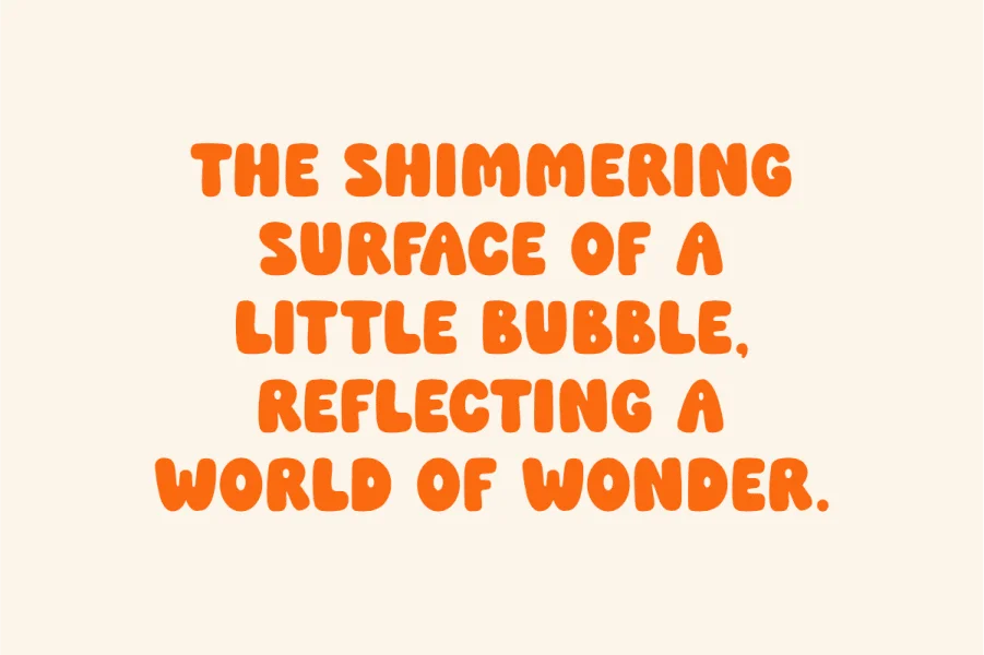 Little Bubble Font preview 3