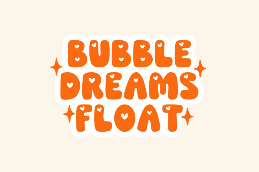 Little Bubble Font preview 4