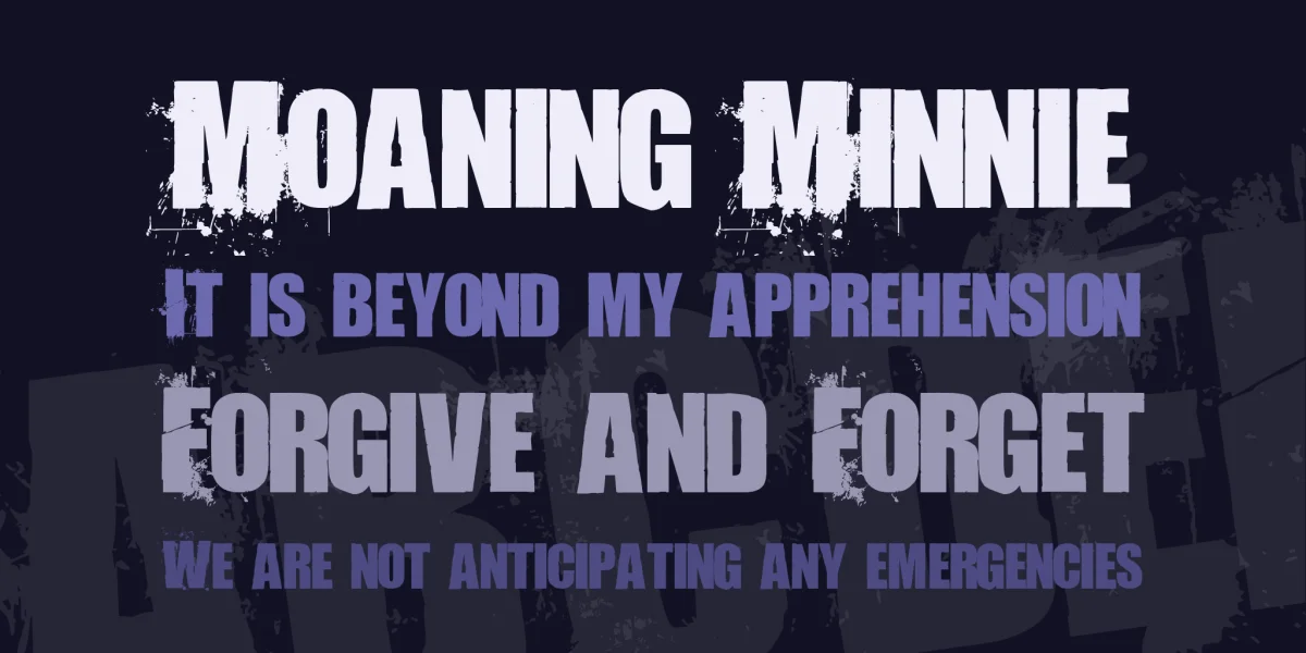 Living Hell Font preview 2