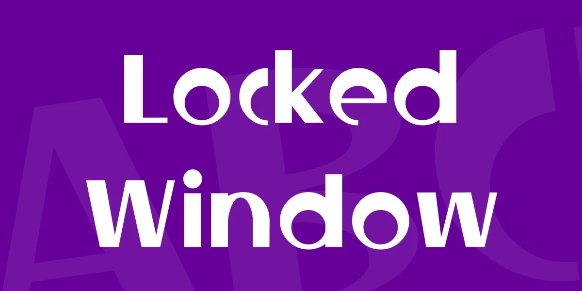 Locked Window Font