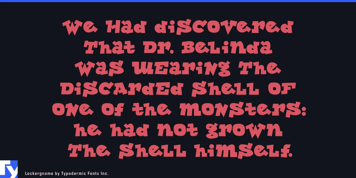 Lockergnome Font preview 4