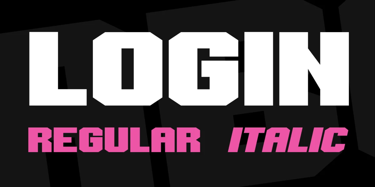 Login Font Family