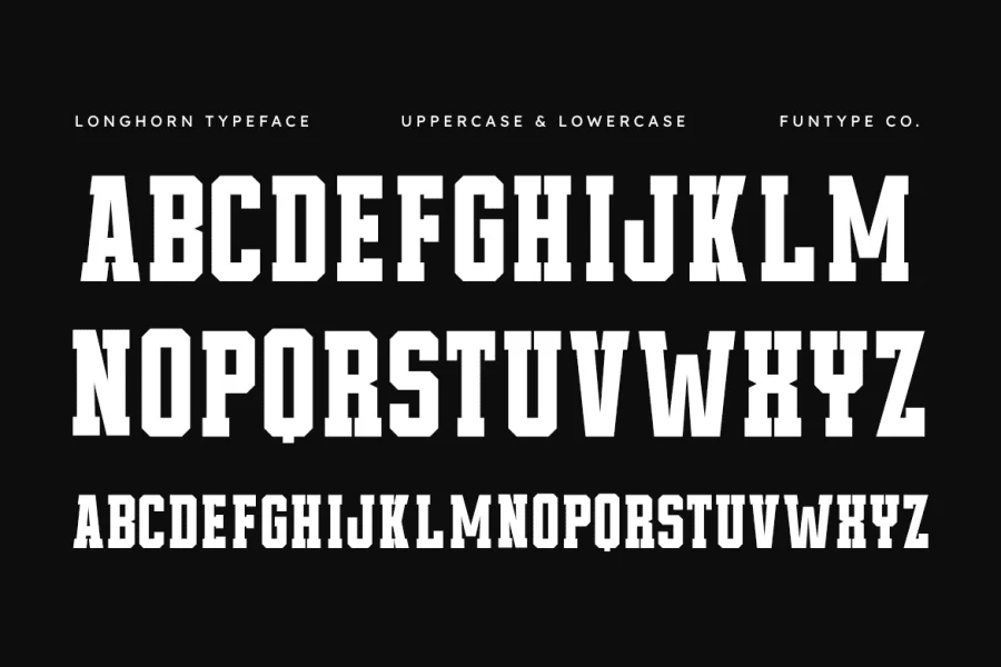 Longhorn Font preview 2